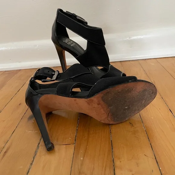 Saks Fifth Avenue Black Heeled Sandals - Picture 5 of 5